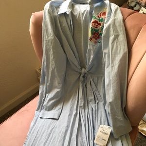 Zara button down shirt dress.